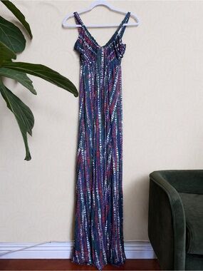 NWOT Authentic Vintage Rachel Pally Green & Multicolor Maxi Dress